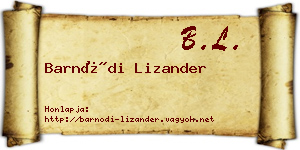 Barnódi Lizander névjegykártya